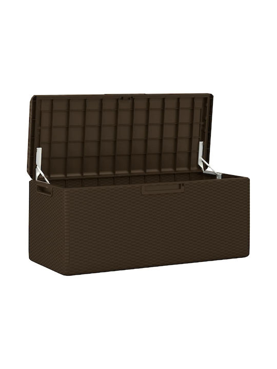 vidaXL Outdoor Storage Box 350lt Brown L124xW54.5xH59cm