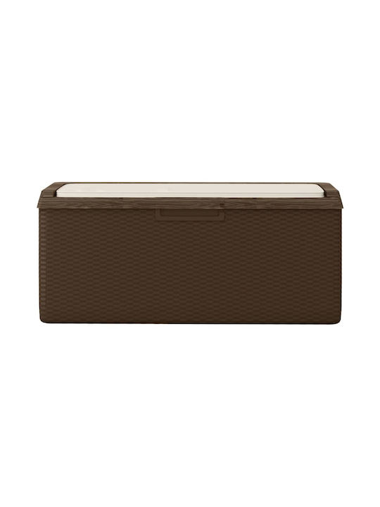 vidaXL Outdoor Storage Box 350lt Brown L124xW54.5xH59cm
