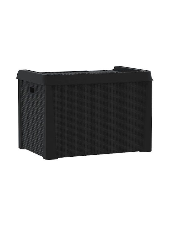 vidaXL Outdoor Storage Box 125lt Gray L73xW50xH49.5cm