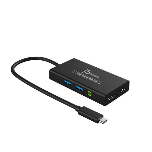 J5create JVA01 USB-C Docking Station with HDMI 4K PD and Support for 2 Monitors Black