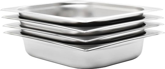 vidaXL Σκεύος Gastronorm Ανοξείδωτο GN1/2 με Βάθος 65mm