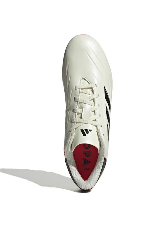 Adidas Pure 2 Club FxG Χαμηλά Ποδοσφαιρικά Παπούτσια με Τάπες Λευκά