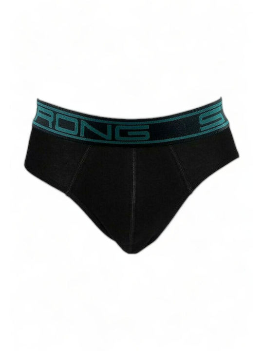 Nina Club Herren Slips Black-Turquoise 1Packung