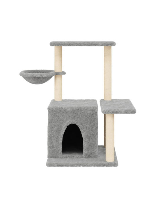 vidaXL Scratching Post Cat Trees Gray 3 levels 84.5x57x83cm