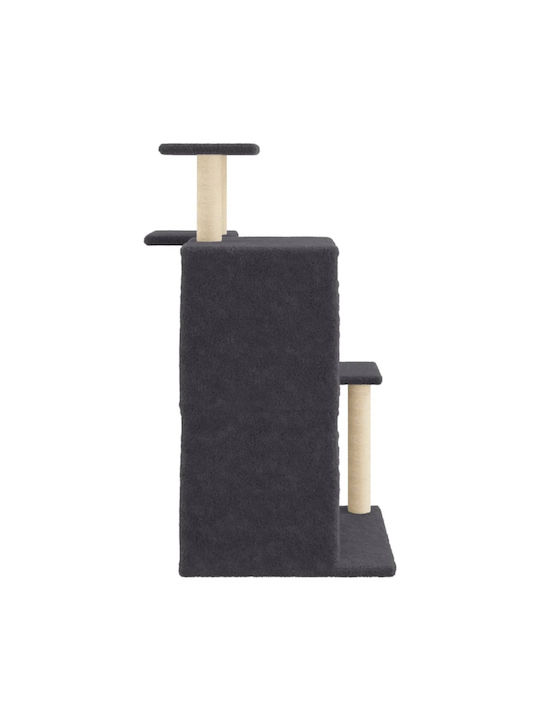 vidaXL Scratching Post Cat Trees Gray 4 levels 61.5x60.5x97cm