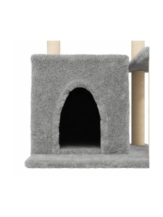vidaXL Scratching Post Cat Trees Gray 3 levels 84.5x57x83cm