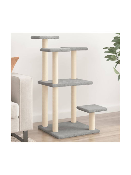 vidaXL Scratching Cats Scratching Post Cat Trees Gray 5 levels 57x61x98.5cm
