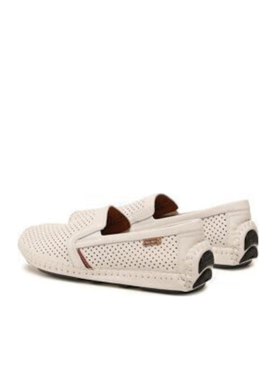 09z-3100 Pantofi casual pentru bărbați Albe