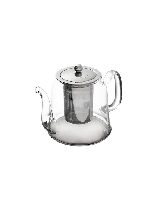 Estia Tea Set with Filter Sticlă in Argint Color 1000ml 1buc