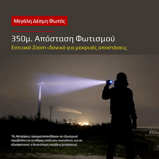 Ledholics Rechargeable Flashlight LED with Maximum Brightness 3200lm