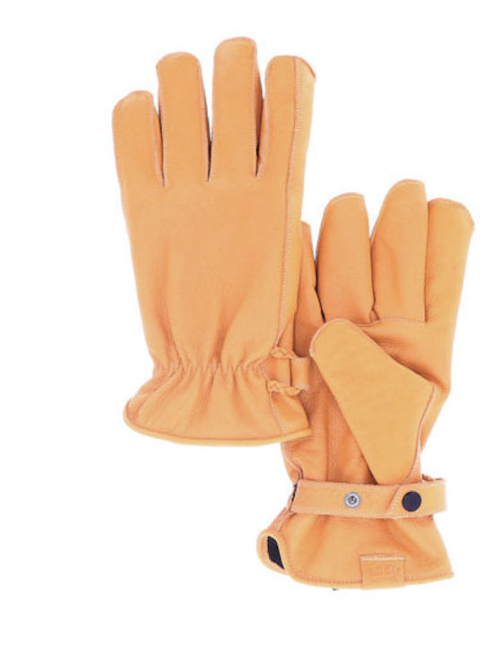 Roeg Herren Motorradhandschuhe Leder Gelb