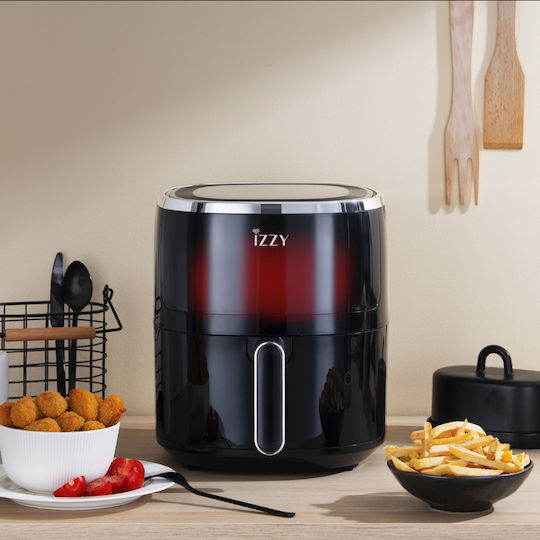 Izzy Digital Air Fryer 4.5Lt Ceramic with Window IZ-8222 Air Fryer 4.5lt Black