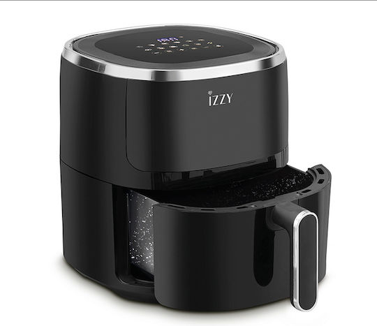 Izzy Digital Air Fryer 4.5Lt Ceramic with Window IZ-8222 Air Fryer 4.5lt Black