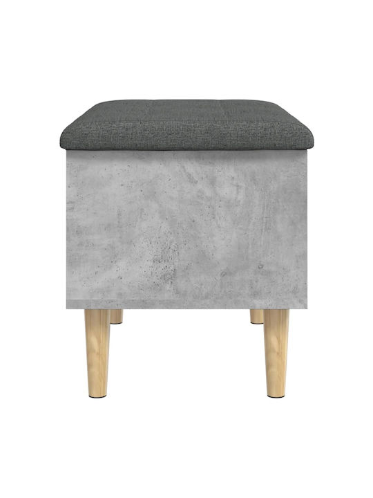 vidaXL Bankhocker mit Stauraum Hölzernes Grau 62x42x46cm