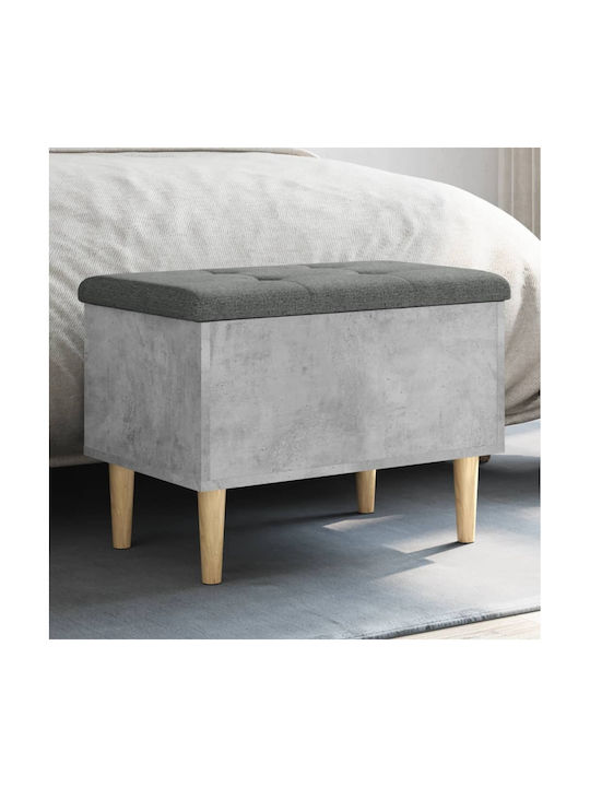 vidaXL Bankhocker mit Stauraum Hölzernes Grau 62x42x46cm