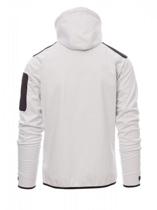Payper Extreme Μπουφάν Εργασίας Softshell με Επένδυση Fleece και με Κουκούλα Λευκό