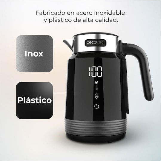 Cecotec Thermosense 600 Touch Kettle 1.7lt 2200W Black