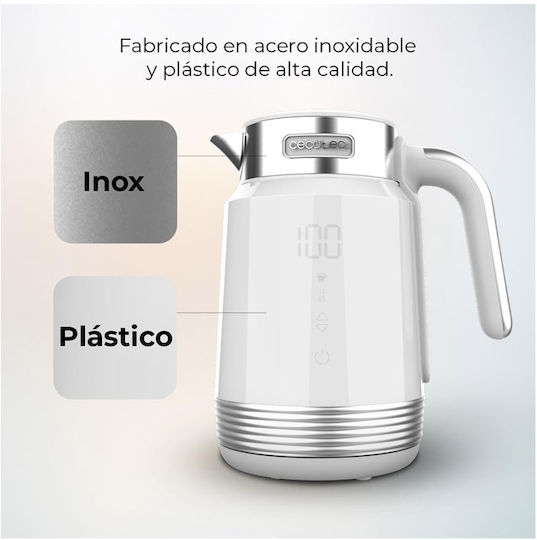 Cecotec Thermosense 600 Touch Βραστήρας 1.7lt 2200W Λευκός