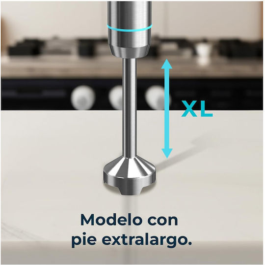 Cecotec Power Neutron 1100MAX Ραβδομπλέντερ με Ανοξείδωτη Ράβδο 1100W Ασημί