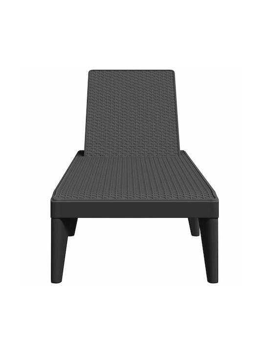 Liegestuhl Kunststoff Gray 186x60x29cm.