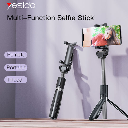 Yesido SF11 Selfie Stick Τρίποδο Κινητού Bluetooth Μαύρο
