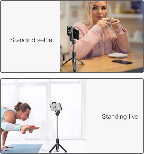 Yesido SF11 Selfie Stick Τρίποδο Κινητού Bluetooth Μαύρο