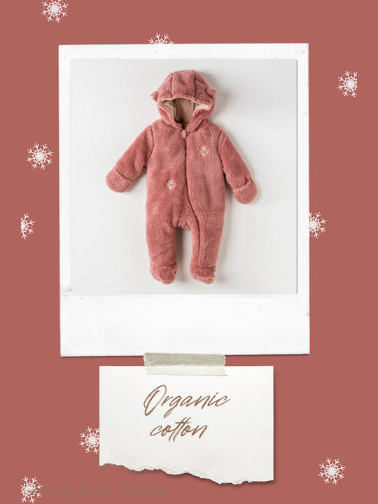 Andywawa Baby Bodysuit Set for Outing Long-Sleeved Pink