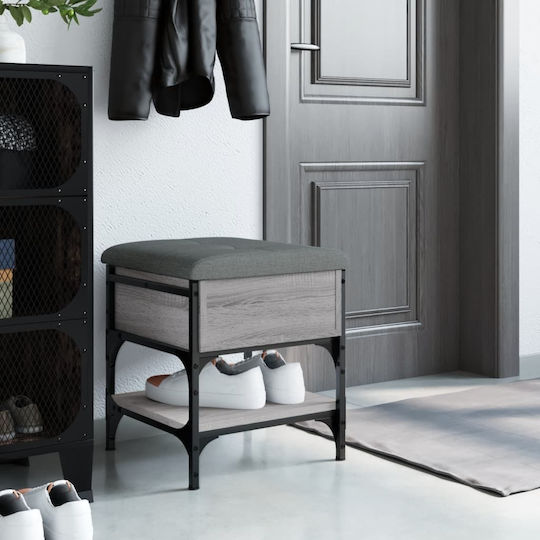 Hocker Für das Wohnzimmer Mit Stauraum Metall Gray 42x42x45cm