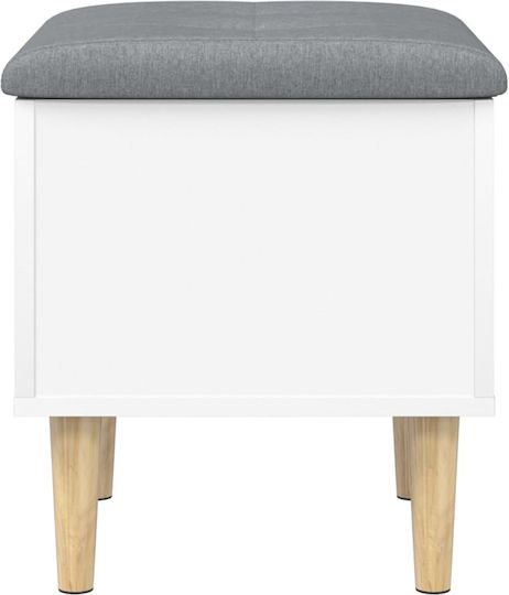 Hocker Für das Wohnzimmer Mit Stauraum Hölzernes White 42x42x46cm