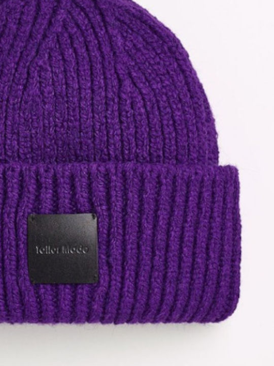 Tailor Made Knitwear Knitted Beanie Cap Purple