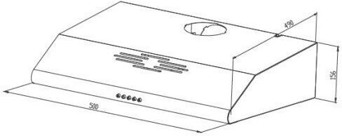 Proff Airmax Freistehender Dunstabzug 60cm Braun