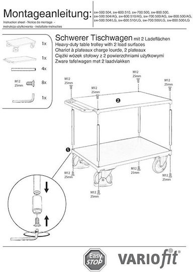 Variofit Lifting & Pulling Equipment for Load Weight up to 400kg in Blau Color