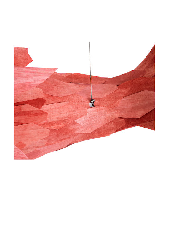 GloboStar Pendant Light Red Boho Grid with Socket E27 100x72x36cm