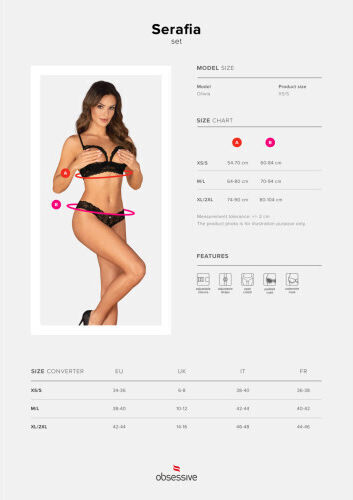 Obsessive Seturi de lenjerie sexy Negru D-236336