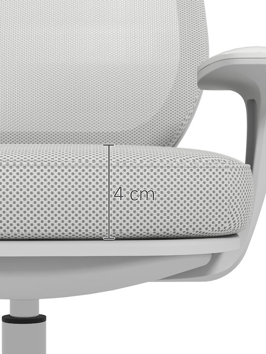 Reclining Office Chair with Fixed Arms Gray Vinsetto