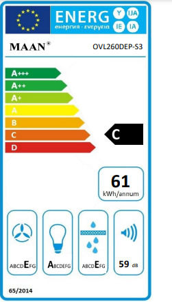 Maan Vela 2 60 Απορροφητήρας Καμινάδα 60cm Μαύρος