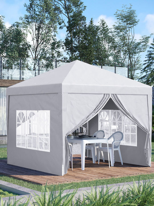 Outsunny Gazebo Grădină Gazebo Alb x3m