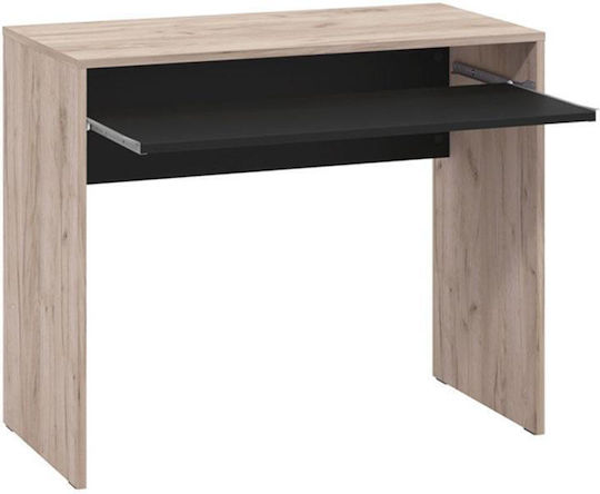 Desk Paris Wooden Grey Oak-Black 90x45x74cm