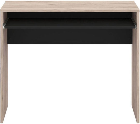 Desk Paris Wooden Grey Oak-Black 90x45x74cm