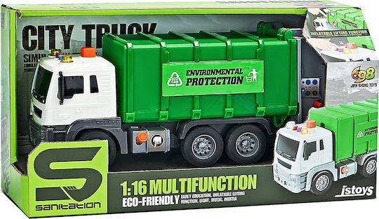 Lean Toys Rubbish Remote Controlled Truck Green