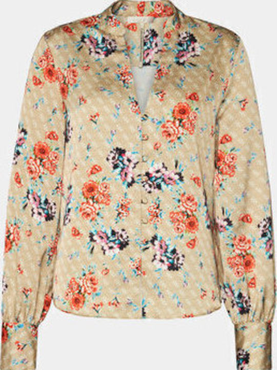 Langärmelig Damen Hemd Multicolour
