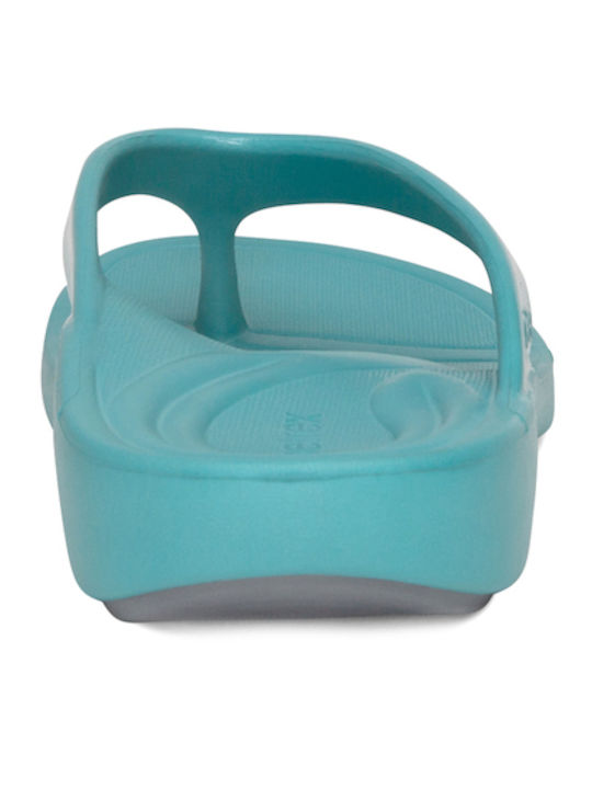 Frauen Flip Flops Glossy Aqua