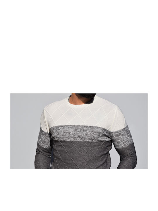 Tony Maker Herren Pullover grey-white