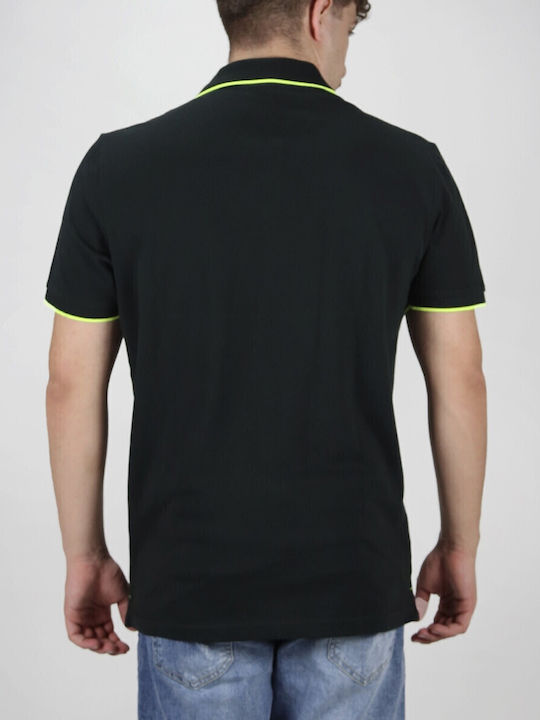 Polo Kurzarmbluse Schwarz