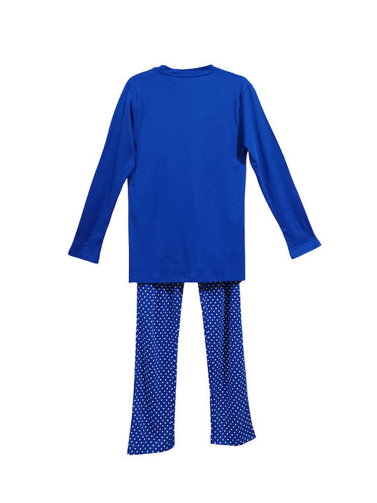 D.K Kido Company Winter Women's Pyjama Set Cotton Blue