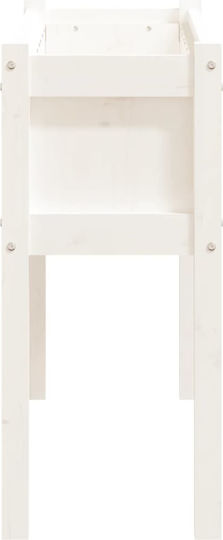 vidaXL Set 2 Planters Wooden White