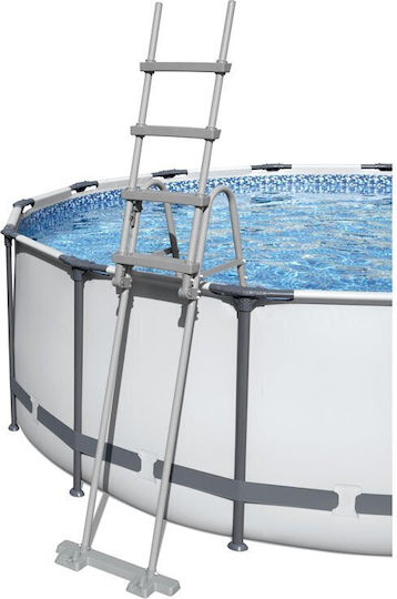 Bestway Pooltreppe aus Kunststoff mit 76,5 cm Breite Silber