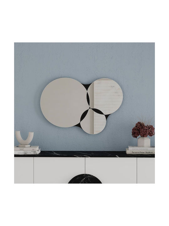 Pakketo Wall Mirror with Black Frame 51x75cm 1pcs