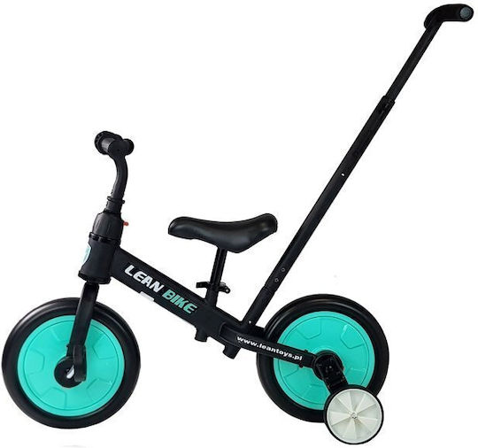 Lean Toys Τρίκυκλο Ποδήλατο Μετατρεπόμενο με Χειρολαβή Γονέα 3 σε 1 για 3+ Ετών Μαύρο