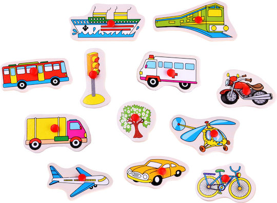 Ξύλινο Παιδικό Puzzle Σφηνώματα 12pcs Jokomisiada